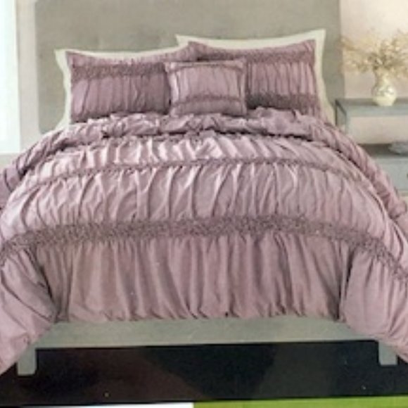 Living Quarters Bedding King Size Quilt Comforter Pillow Sham Set Purple Poshmark